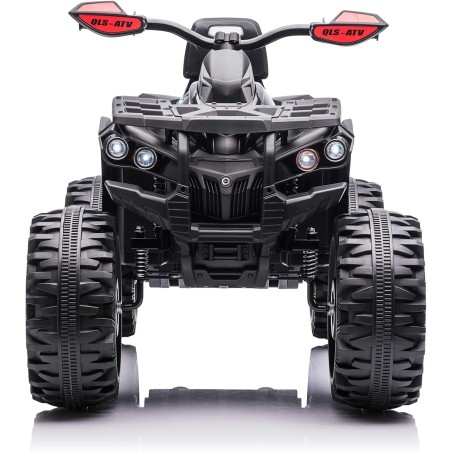 Quad Elettrico Bambini ATV 12V 14Ah 4x4 Nero 1-4 Anni Sospensioni LED MP3