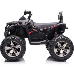 Quad Elettrico Bambini ATV 12V 14Ah 4x4 Nero 1-4 Anni Sospensioni LED MP3