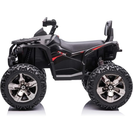 Quad Elettrico Bambini ATV 12V 14Ah 4x4 Nero 1-4 Anni Sospensioni LED MP3