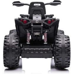 Quad Elettrico Bambini ATV 12V 14Ah 4x4 Nero 1-4 Anni Sospensioni LED MP3