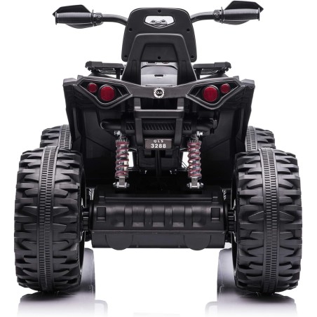 Quad Elettrico Bambini ATV 12V 14Ah 4x4 Nero 1-4 Anni Sospensioni LED MP3