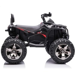 Quad Elettrico Bambini ATV 12V 14Ah 4x4 Nero 1-4 Anni Sospensioni LED MP3