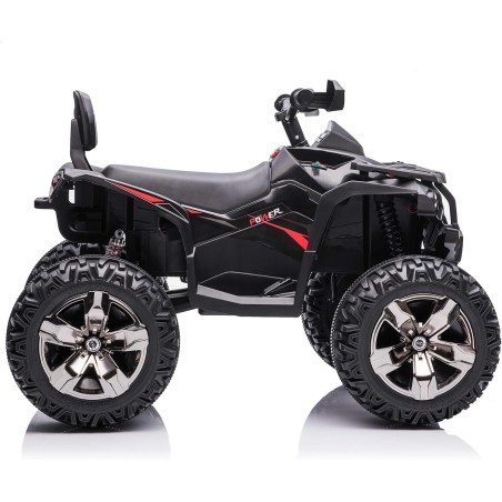 Quad Elettrico Bambini ATV 12V 14Ah 4x4 Nero 1-4 Anni Sospensioni LED MP3