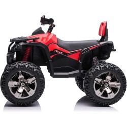Quad Elettrico Bambini ATV 12V 14Ah 4x4 Rosso 1-4 Anni Sospensioni LED MP3