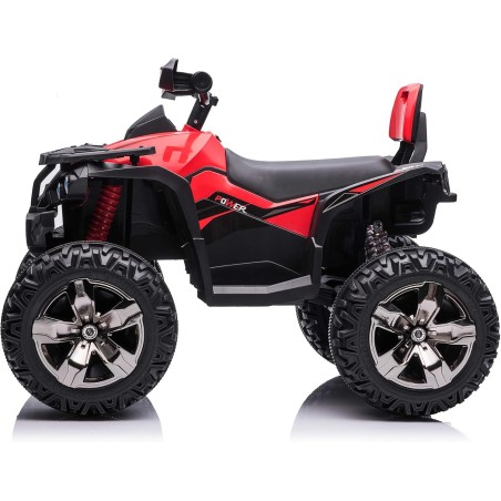 Quad Elettrico Bambini ATV 12V 14Ah 4x4 Rosso 1-4 Anni Sospensioni LED MP3