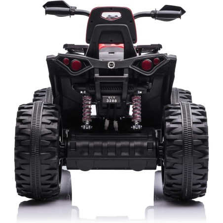 Quad Elettrico Bambini ATV 12V 14Ah 4x4 Rosso 1-4 Anni Sospensioni LED MP3