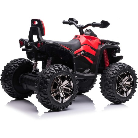 Quad Elettrico Bambini ATV 12V 14Ah 4x4 Rosso 1-4 Anni Sospensioni LED MP3