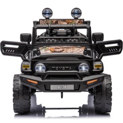 Auto Elettrica Bambini Toyota FJ Cruiser 12V Nera 1-4 Anni Telecomando Ruote Gomma