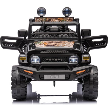 Auto Elettrica Bambini Toyota FJ Cruiser 12V Nera 1-4 Anni Telecomando Ruote Gomma