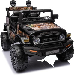 Auto Elettrica Bambini Toyota FJ Cruiser 12V Nera 1-4 Anni Telecomando Ruote Gomma