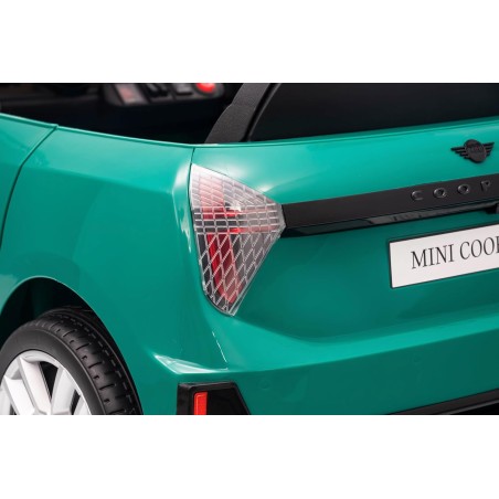 Auto Elettrica Bambini Mini Cooper S Cabrio 12V Verde 1-4 Anni Telecomando LED
