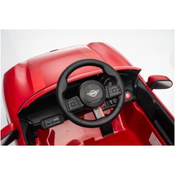 Auto Elettrica Bambini Mini Cooper S Cabrio 12V Rossa 1-4 Anni Telecomando LED