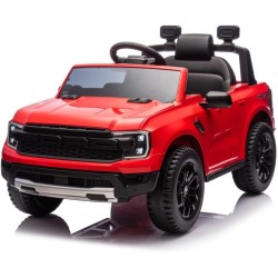 Auto Elettrica Bambini Ford Ranger Raptor 12V Rosso 1-4 Anni Telecomando Gomma