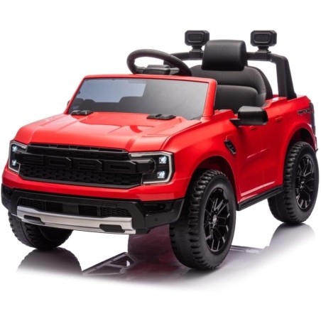 Auto Elettrica Bambini Ford Ranger Raptor 12V Rosso 1-4 Anni Telecomando Gomma