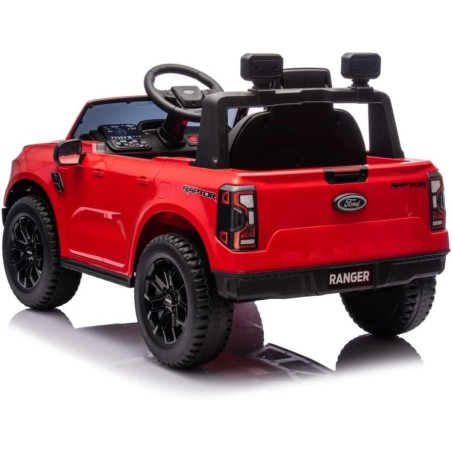 Auto Elettrica Bambini Ford Ranger Raptor 12V Rosso 1-4 Anni Telecomando Gomma