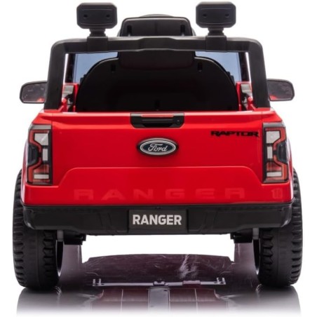 Auto Elettrica Bambini Ford Ranger Raptor 12V Rosso 1-4 Anni Telecomando Gomma