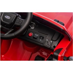 Auto Elettrica Bambini Ford Ranger Raptor 12V Rosso 1-4 Anni Telecomando Gomma
