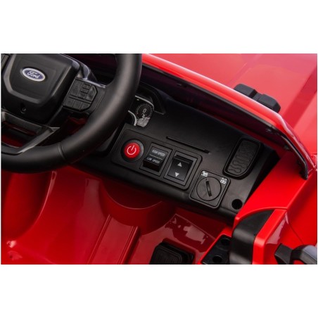 Auto Elettrica Bambini Ford Ranger Raptor 12V Rosso 1-4 Anni Telecomando Gomma