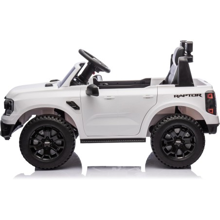 Auto Elettrica Bambini Ford Ranger Raptor 12V Bianco 1-4 Anni Telecomando Gomma