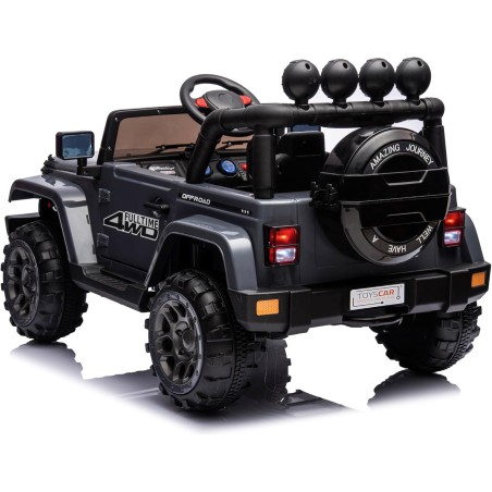 Auto Elettrica Bambini Fuoristrada Adventure 12V Grigio 2-5 Anni Telecomando