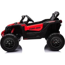 Auto Elettrica Bambini Can-Am Maverick 24V Rosso 1-5 Anni Telecomando 2x200W
