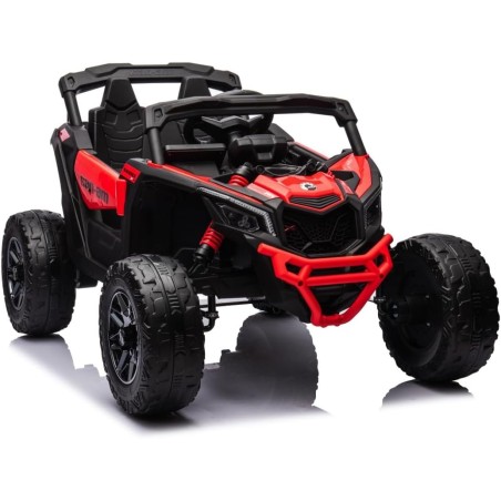 Auto Elettrica Bambini Can-Am Maverick 24V Rosso 1-5 Anni Telecomando 2x200W