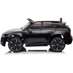 Auto Elettrica Bambini Audi RS6 12V Nera 1-4 Anni Telecomando Pelle LED