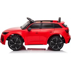 Auto Elettrica Bambini Audi RS6 12V Rossa 1-4 Anni Telecomando Pelle Tappetini