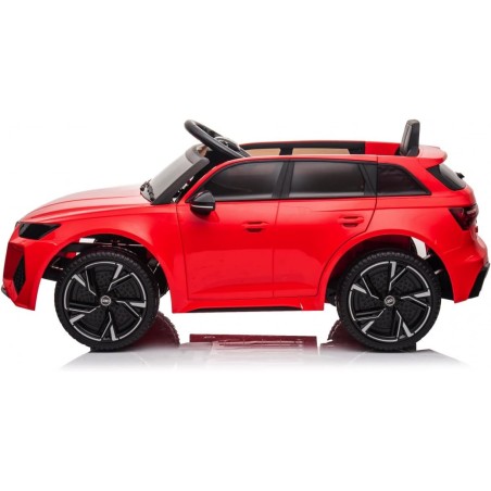 Auto Elettrica Bambini Audi RS6 12V Rossa 1-4 Anni Telecomando Pelle Tappetini