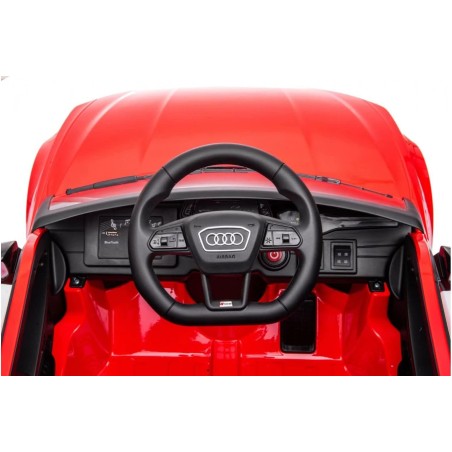 Auto Elettrica Bambini Audi RS6 12V Rossa 1-4 Anni Telecomando Pelle Tappetini