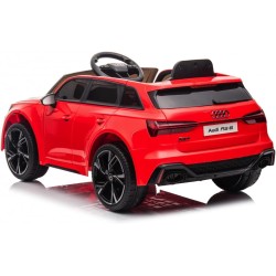 Auto Elettrica Bambini Audi RS6 12V Rossa 1-4 Anni Telecomando Pelle Tappetini