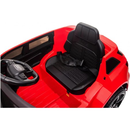 Auto Elettrica Bambini Audi RS6 12V Rossa 1-4 Anni Telecomando Pelle Tappetini