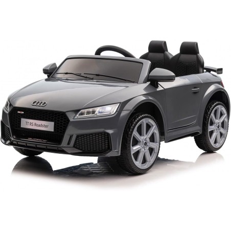 Auto Elettrica Bambini Audi TT RS 12V Grigia 1-4 Anni Telecomando Tappetini