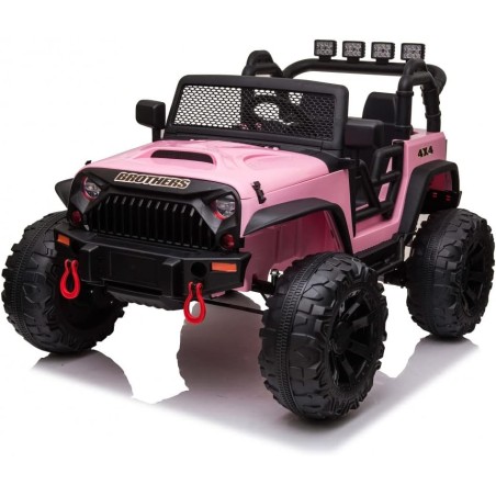 Auto Elettrica Bambini Big Adventure 24V Rosa 2 Posti Telecomando Ruote Gomma