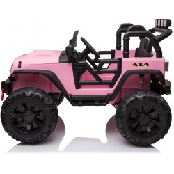Auto Elettrica Bambini Big Adventure 24V Rosa 2 Posti Telecomando Ruote Gomma