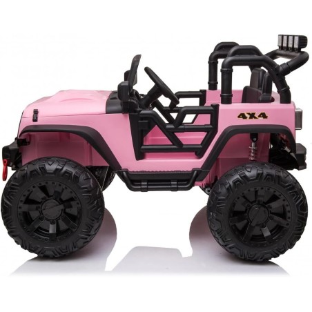 Auto Elettrica Bambini Big Adventure 24V Rosa 2 Posti Telecomando Ruote Gomma