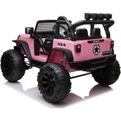 Auto Elettrica Bambini Big Adventure 24V Rosa 2 Posti Telecomando Ruote Gomma