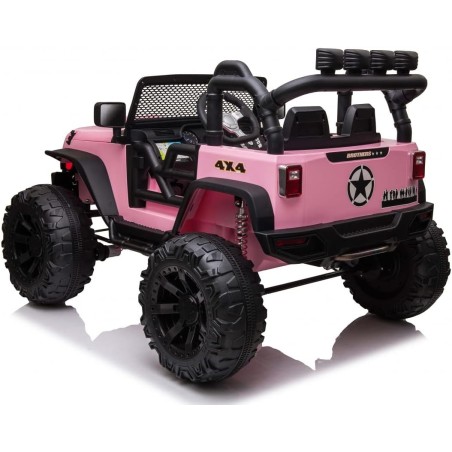 Auto Elettrica Bambini Big Adventure 24V Rosa 2 Posti Telecomando Ruote Gomma