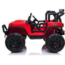 Auto Elettrica Bambini Big Adventure 24V Rossa 2 Posti Telecomando Ruote Gomma