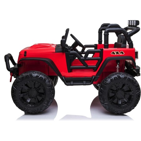 Auto Elettrica Bambini Big Adventure 24V Rossa 2 Posti Telecomando Ruote Gomma