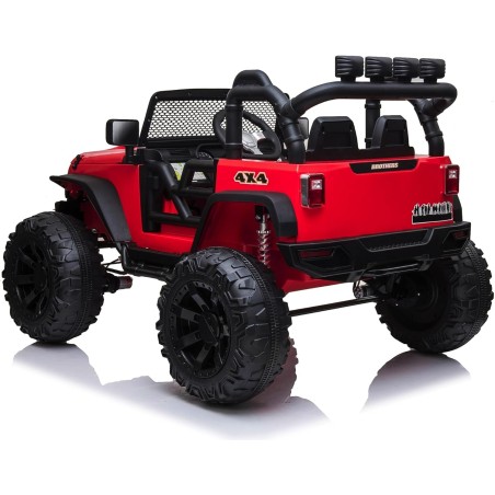 Auto Elettrica Bambini Big Adventure 24V Rossa 2 Posti Telecomando Ruote Gomma