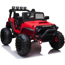 Auto Elettrica Bambini Big Adventure 24V Rossa 2 Posti Telecomando Ruote Gomma