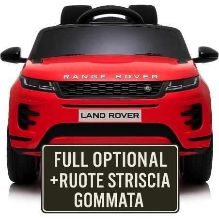 Auto Elettrica Bambini Range Rover Evoque 12V Rossa Telecomando LED MP3