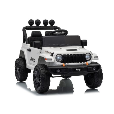 Auto Elettrica Bambini Jeep Wrangler Rubicon 12V Bianca Telecomando