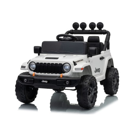 Auto Elettrica Bambini Jeep Wrangler Rubicon 12V Bianca Telecomando
