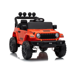 Auto Elettrica Bambini Jeep Wrangler Rubicon 12V Arancione Telecomando