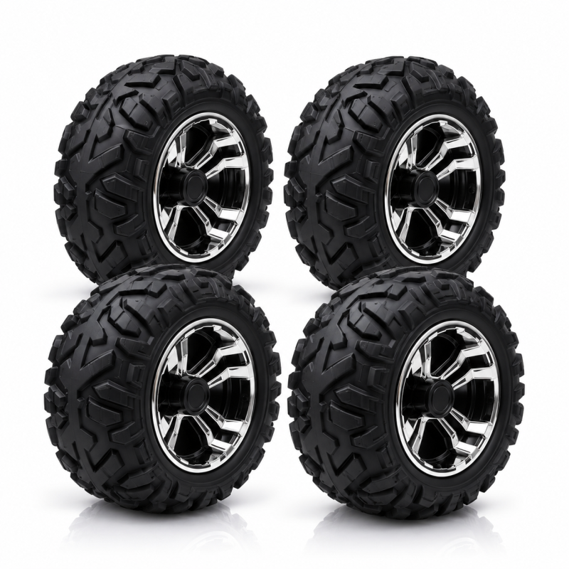 Kit 4 Ruote in GOMMA per Auto Elettrica per Bambini New Polar 24v