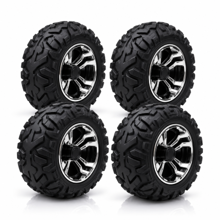 Kit 4 Ruote in GOMMA per Auto Elettrica per Bambini New Polar 24v