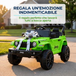 Auto Elettrica Bambini Jeep Wrangler Rubicon 12V Verde Telecomando
