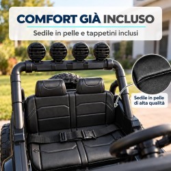 Auto Elettrica Bambini Jeep Wrangler Rubicon 12V Nera Telecomando